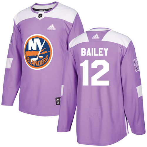 Adidas Islanders #12 Josh Bailey Purple Authentic Fights Cancer Stitched NHL Jersey